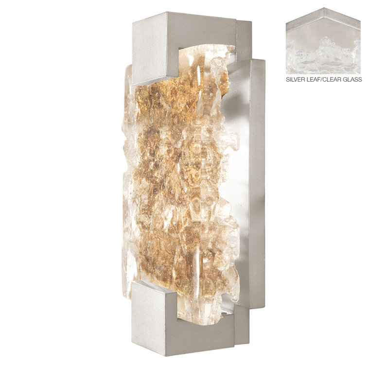 Elysian 27.75" Silver LED Sconce with Gold Highlighted Glass