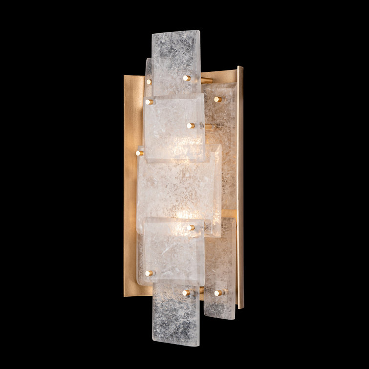 Erinn Valencich Mid-Century Gold Leaf 2-Light Wall Sconce