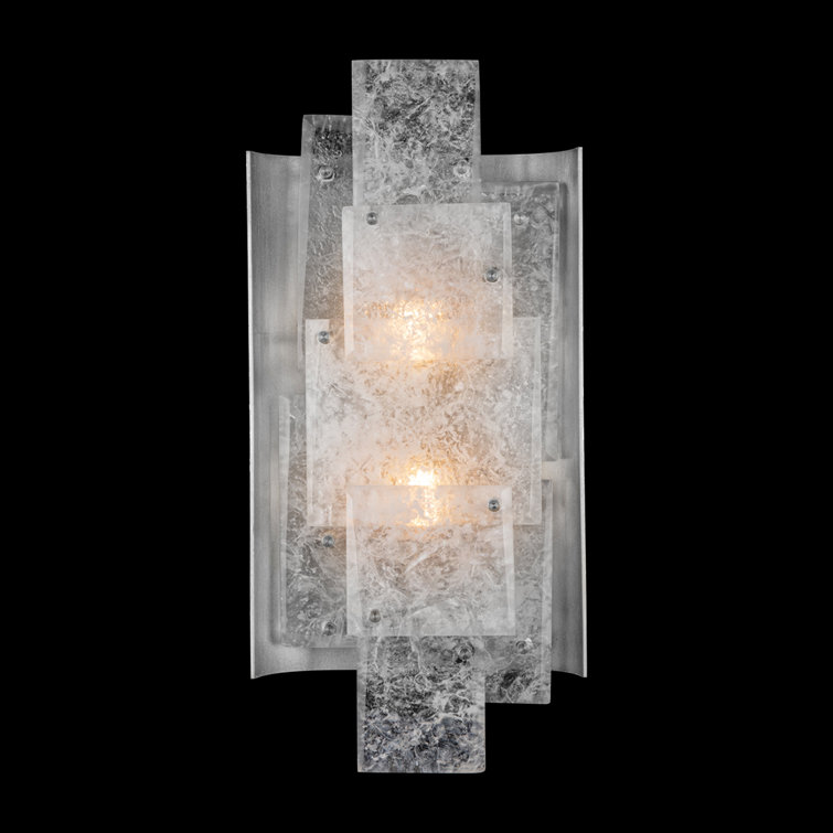 Erinn Valencich Inspired 2-Light Silver Sconce with Beveled Glass