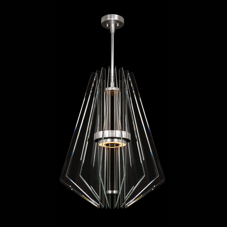 Alex Woogmaster Silver Crystal LED Geometric Pendant Light