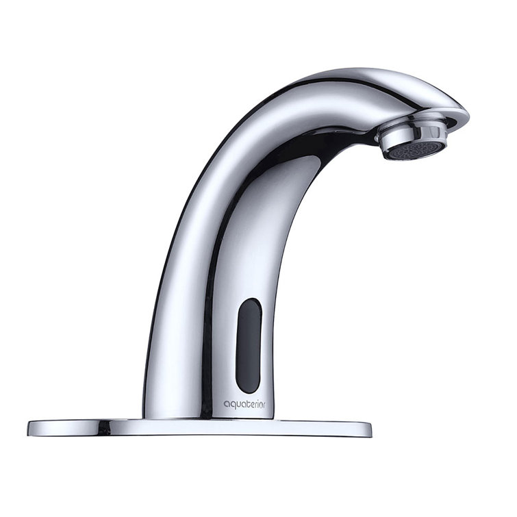 Chrome Touchless Single Hole Bathroom Faucet with Sensor