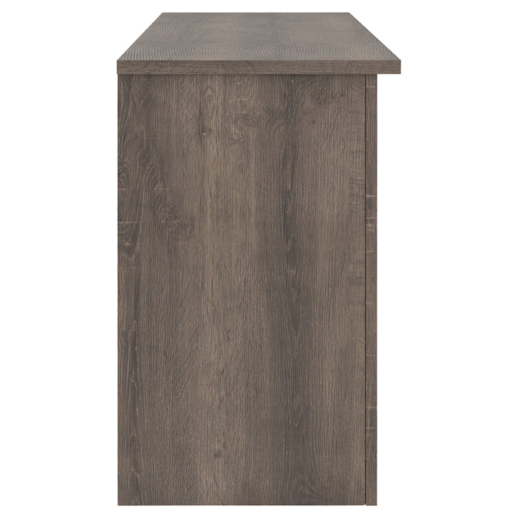 Gray 60" Transitional TV Stand with Fireplace and Cabinet