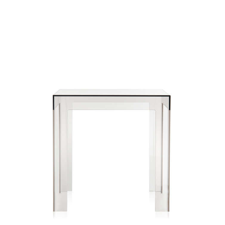 Paolo Rizzatto Elegant Transparent Square Polycarbonate Side Table