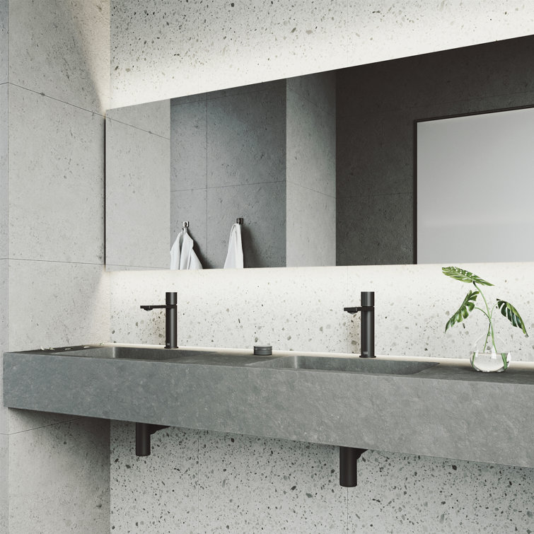 VIGO Halsey Matte Black Solid Brass Single-Hole Bathroom Faucet