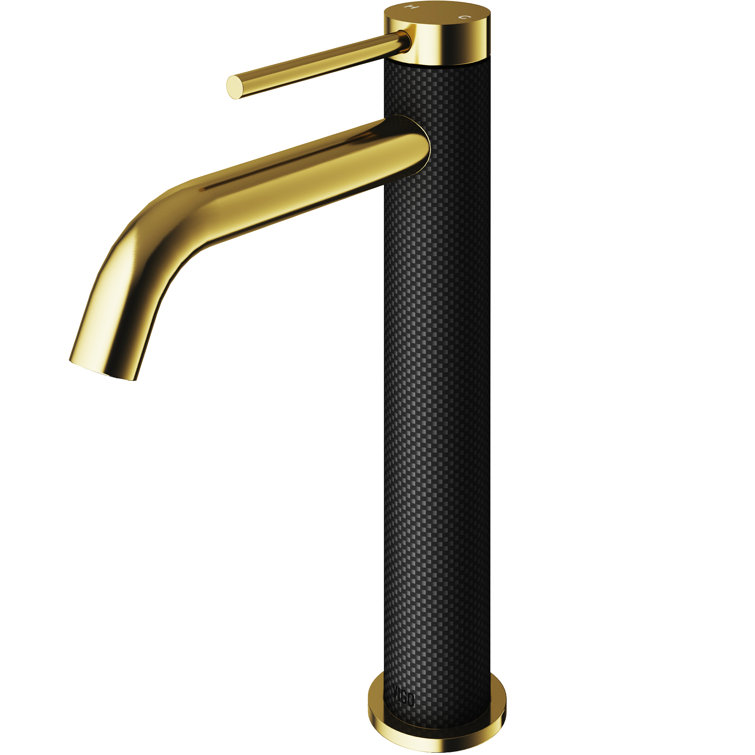 Lexington Matte Gold and Black Single Handle Bathroom Faucet