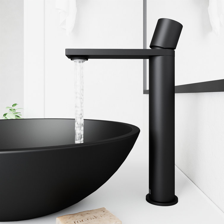 Gotham Matte Black Single-Handle Vessel Bathroom Faucet