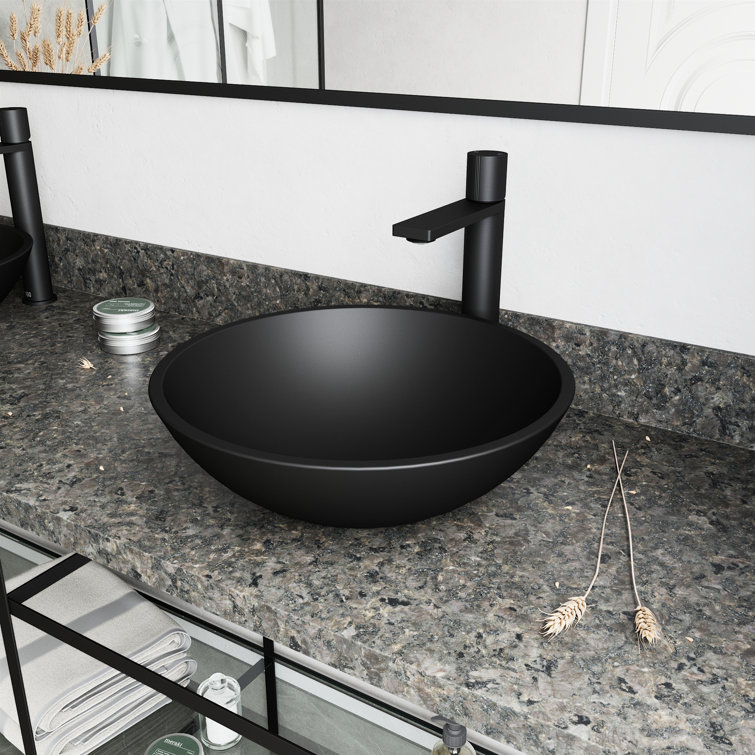 Gotham Matte Black Single-Handle Vessel Bathroom Faucet