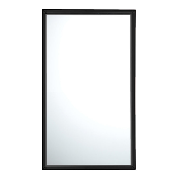 Starck's Glossy Black Full-Length Rectangular Mirror