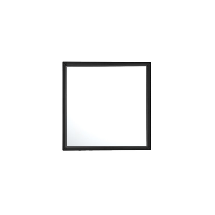 Starck's Glossy Black Full-Length Rectangular Mirror