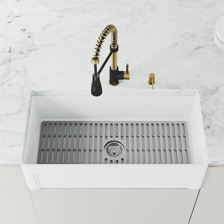 Brant Stainless Steel Pull-Down Kitchen Faucet with Soap Dispenser