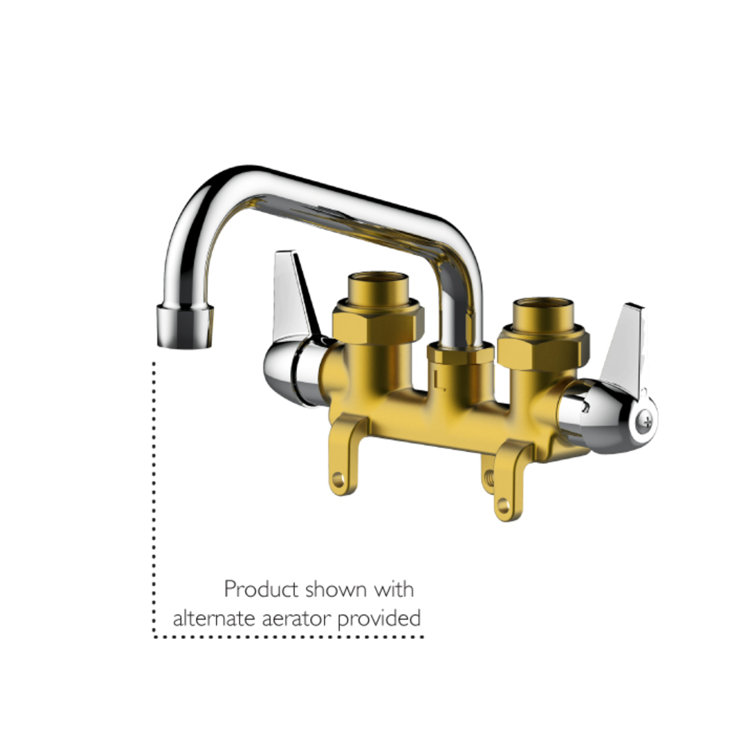 Polished Chrome and Brass Dual Handle Laundry Faucet