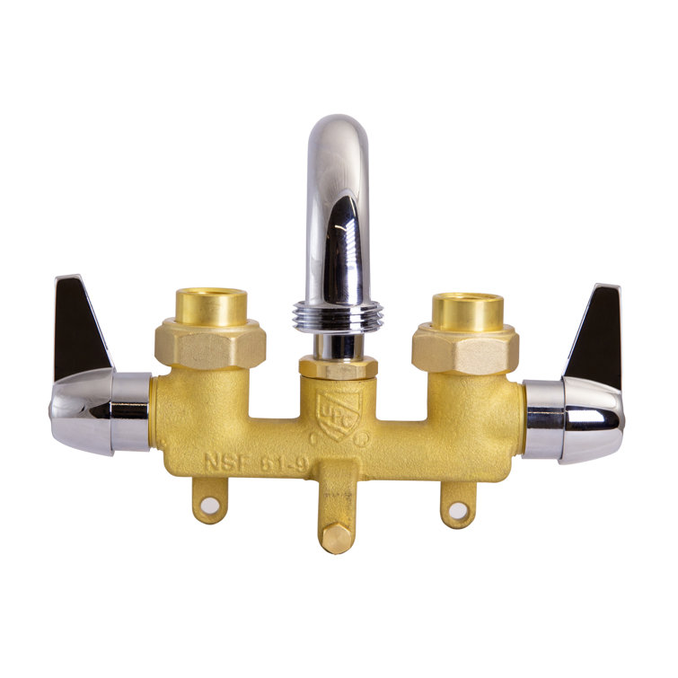 Polished Chrome and Brass Dual Handle Laundry Faucet