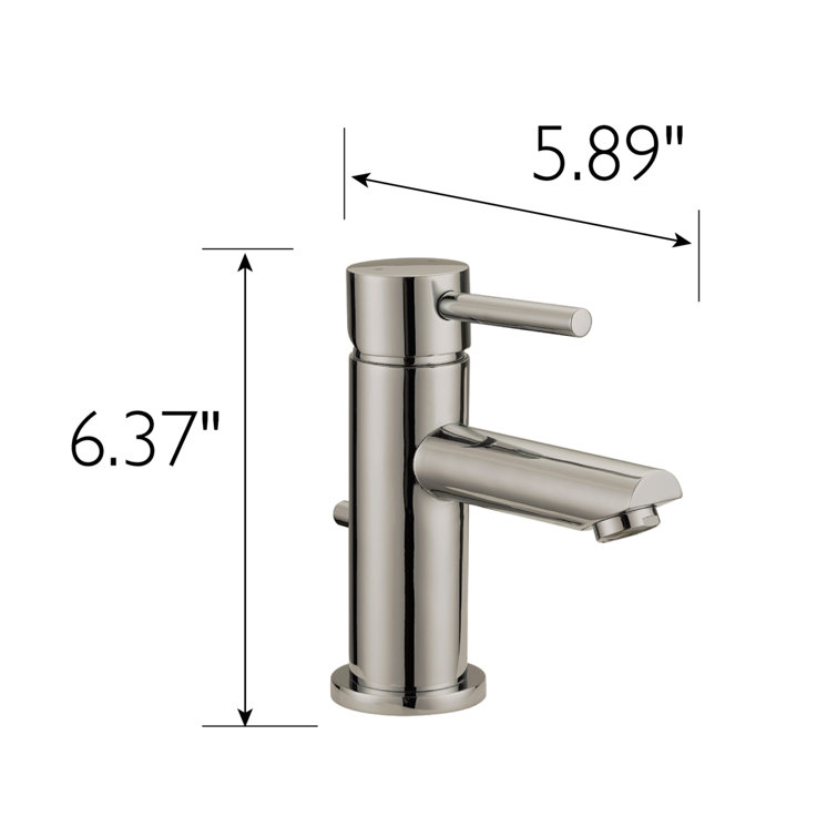 Satin Nickel Single Handle Bathroom Faucet with Ceramic Disc