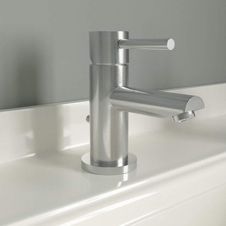 Satin Nickel Single Handle Bathroom Faucet with Ceramic Disc
