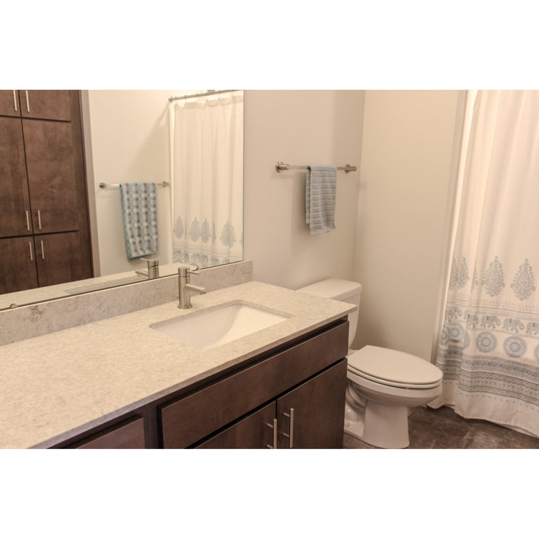 Satin Nickel Single Handle Bathroom Faucet with Ceramic Disc