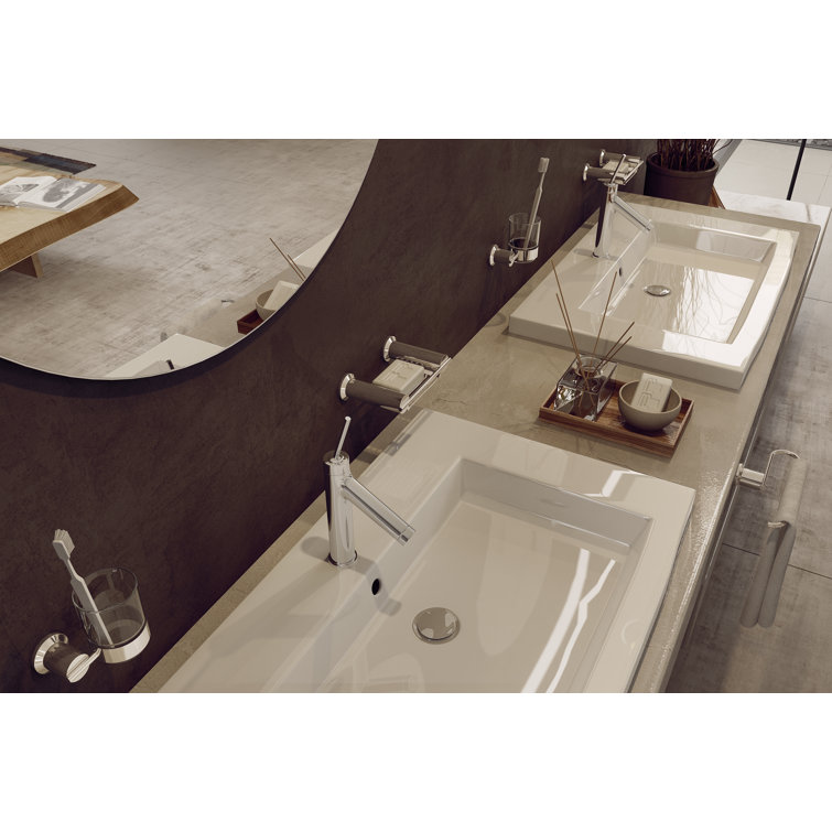 Polished Stainless Steel Wall-Mounted Tumbler Holder