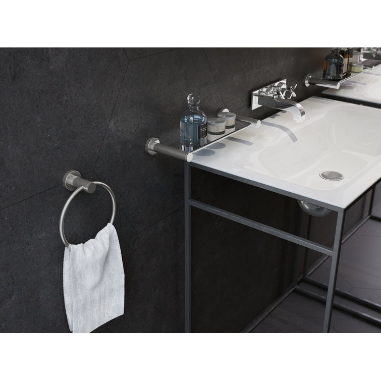 Polished Stainless Steel Contemporary Bathroom Towel Ring