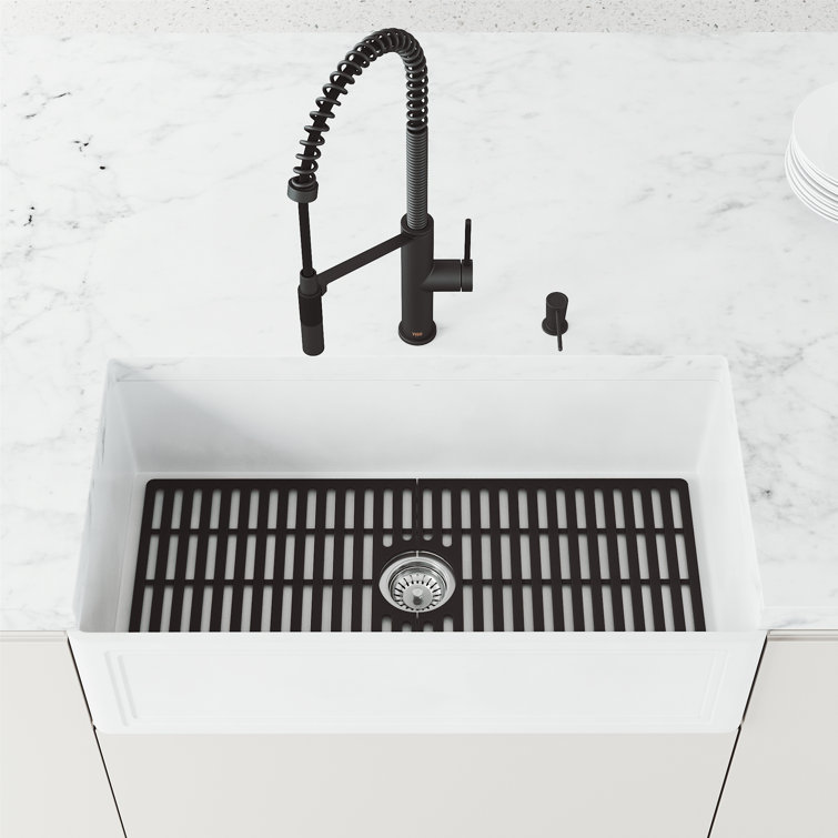 Black Silicone Kitchen Sink Bottom Grid for 36" Single Bowl