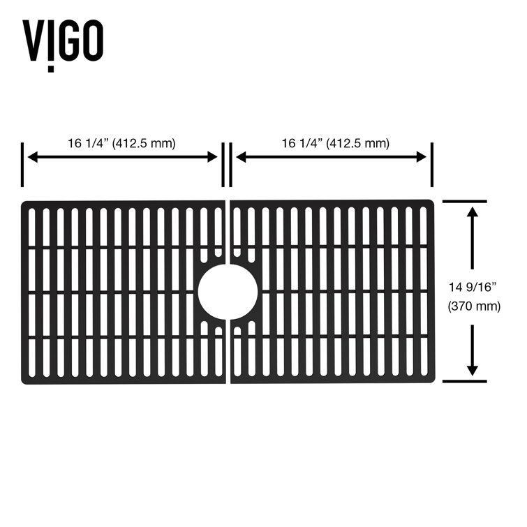 Black Silicone Kitchen Sink Bottom Grid for 36" Single Bowl