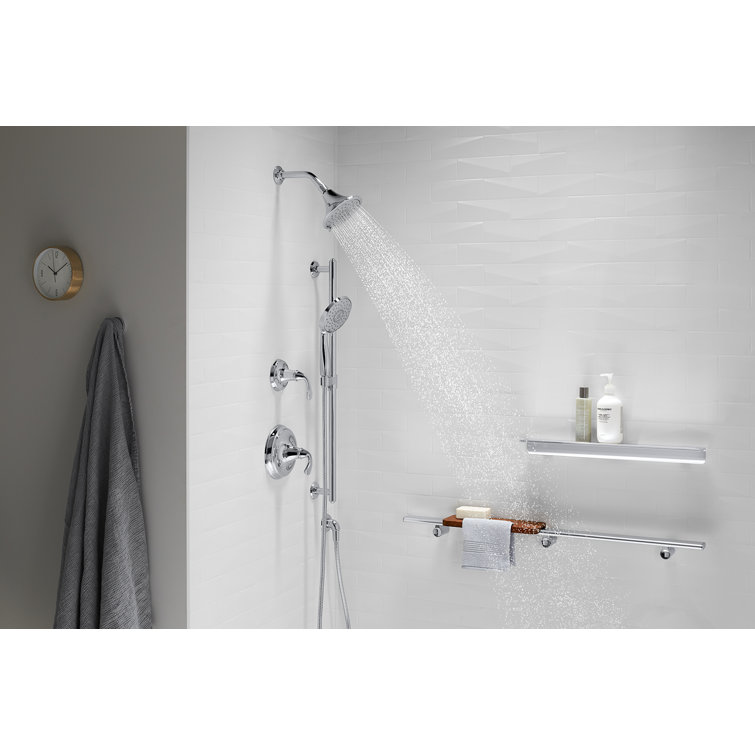 Vibrant Polished Nickel Multi-Function Wall Mount Showerhead