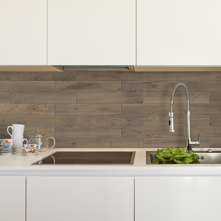 Maple Peel and Stick Gel Backsplash Tile 22'' x 12'' Set