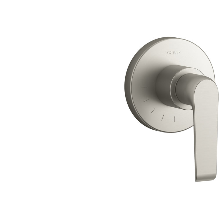 Vibrant Brushed Nickel Modern Lever Control Valve Trim