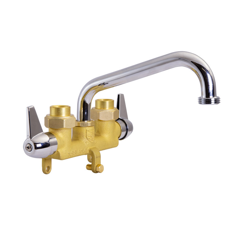 Polished Chrome and Brass Dual Handle Laundry Faucet