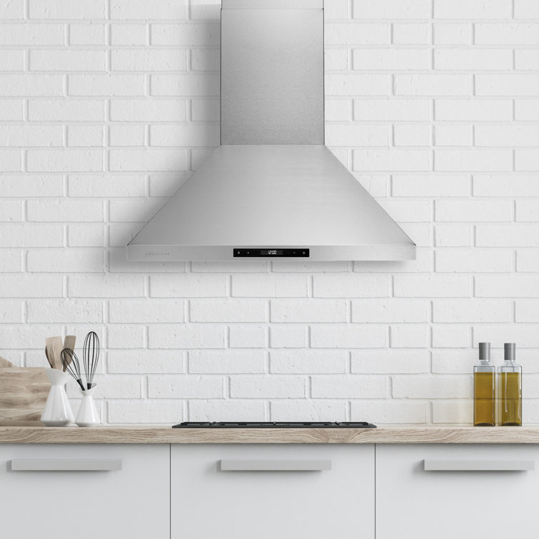 36'' Stainless Steel Convertible Wall Mount Range Hood with Charcoal Filter