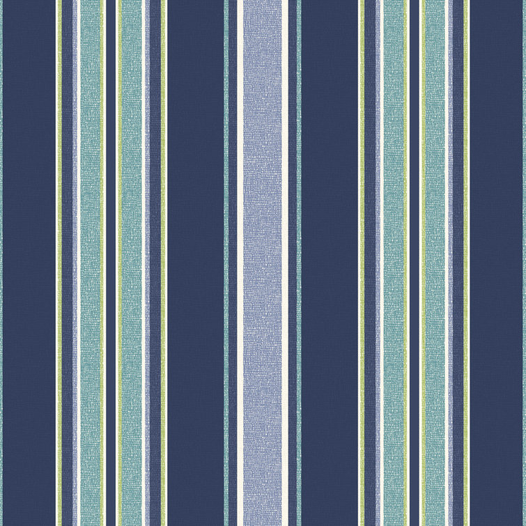Sapphire Aurora Striped Square Outdoor Throw Pillow Set