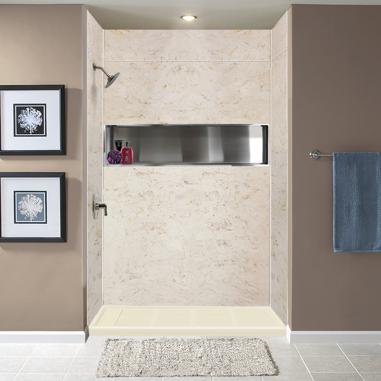 White Rectangular 36'' x 48'' Shower Base with Left Drain