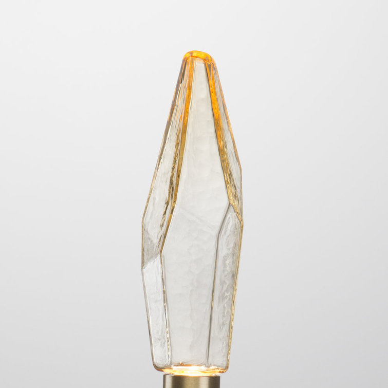Rock Crystal Oval Starburst Chandelier in Flat Bronze