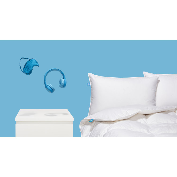 White Twin Cotton Goose Down Comforter