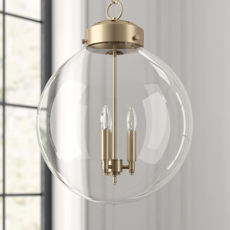 Regina Andrew Polished Nickel 3-Light Globe Pendant