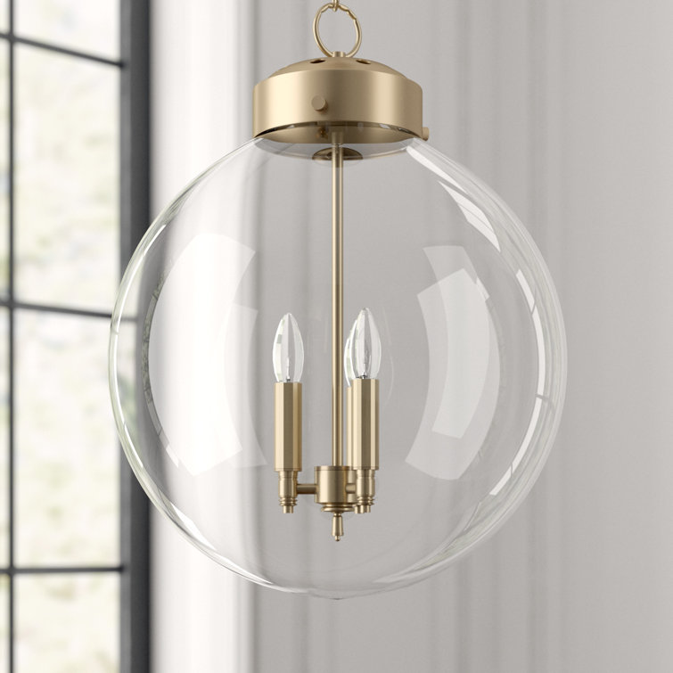 Regina Andrew Polished Nickel 3-Light Globe Pendant