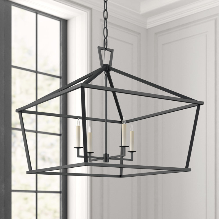 Elegant Darlana 25" Polished Nickel Crystal Lantern Chandelier