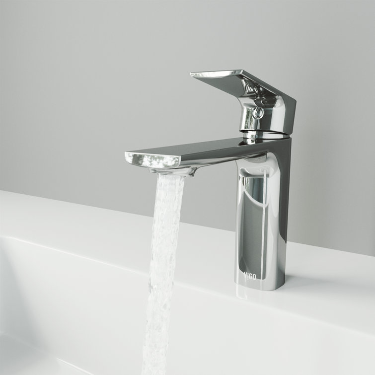 Davidson Modern Black and Chrome Brass Bathroom Faucet