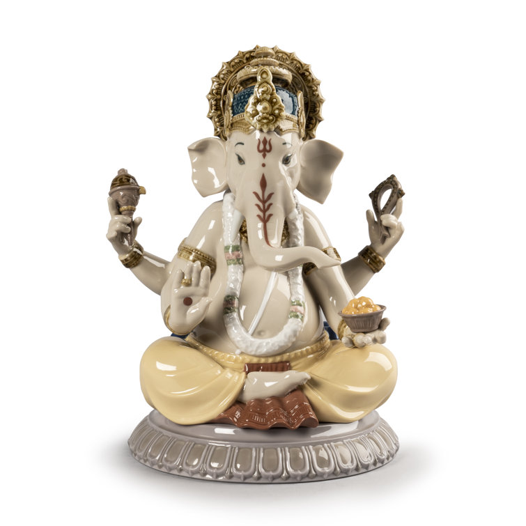 Lladró Spanish Porcelain Ganesha Elephant Figurine