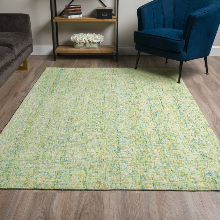 Kiwi Sundrop Hand-tufted Wool Rectangular Rug 5' x 7'