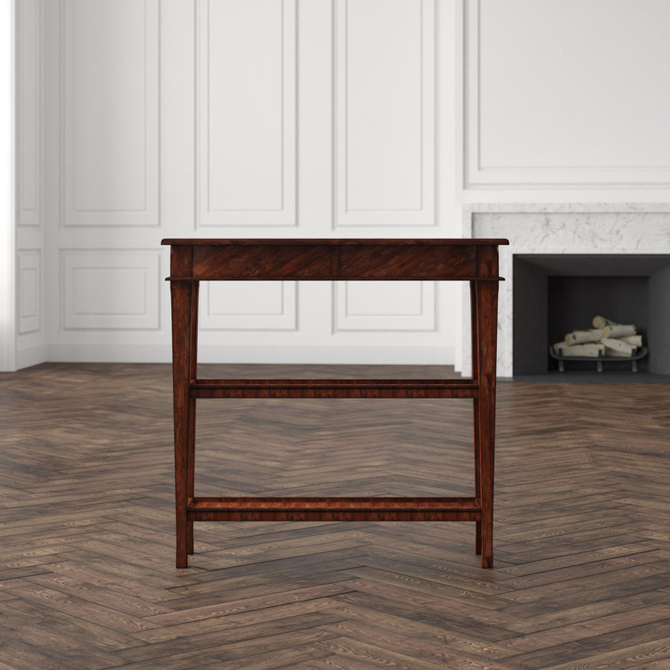 Castle Bromwich Dark Brown Solid Wood Console Table with Storage