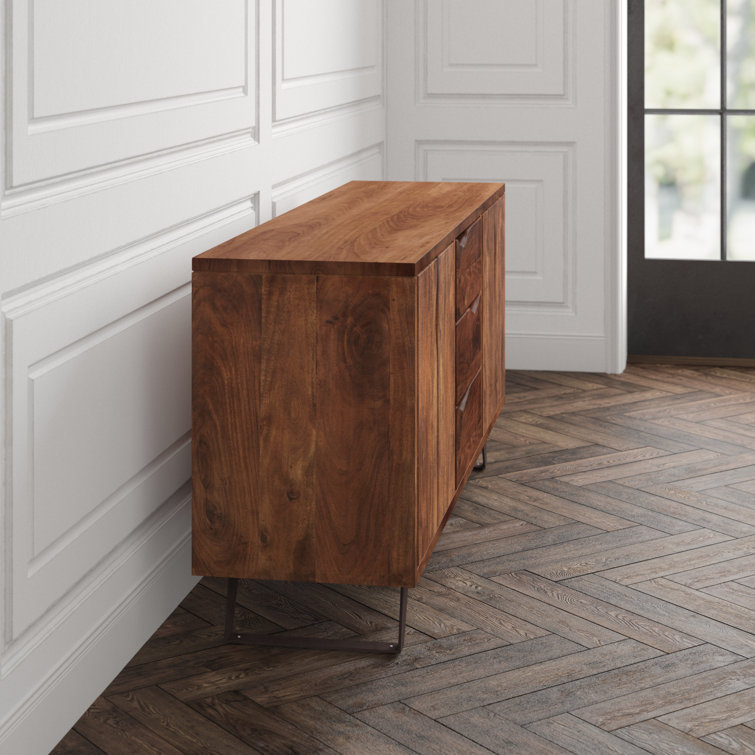 Nottingham Loft 68'' Buffet with Live Edge and Iron Base