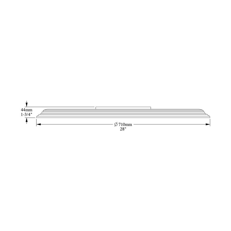 34 in White Polyurethane Decorative Ceiling Medallion