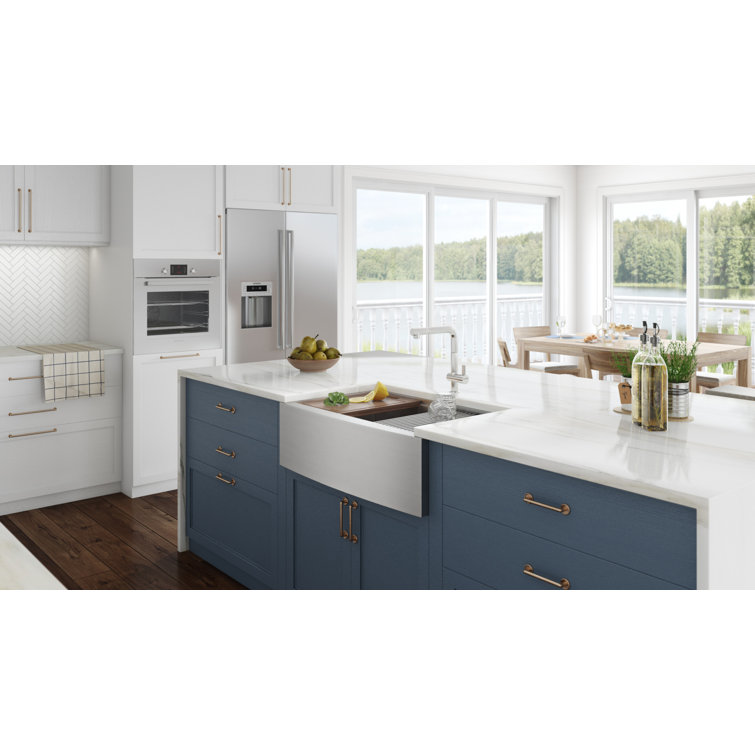 33" Stainless Steel Farmhouse Double Bowl Kitchen Sink