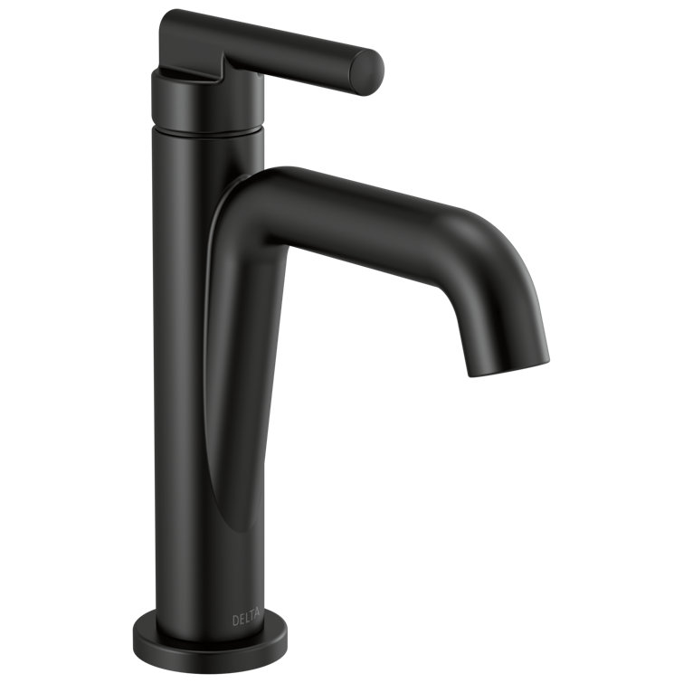 Nicoli Matte Black Single Hole Brass Bathroom Faucet