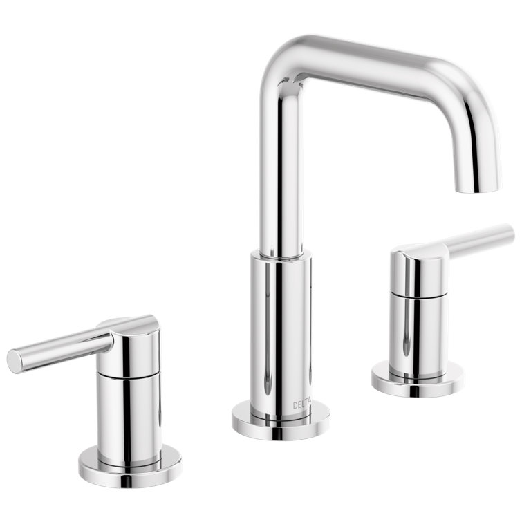 Nicoli Chrome Widespread Bathroom Faucet with Lever Handles