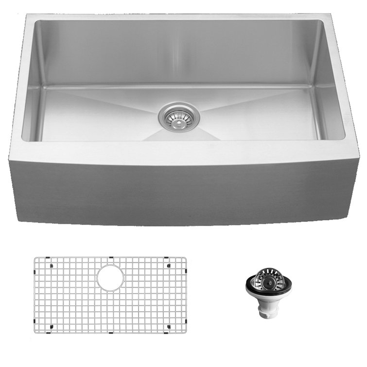 Stainless Steel 33'' Single Bowl Farmhouse Kitchen Sink