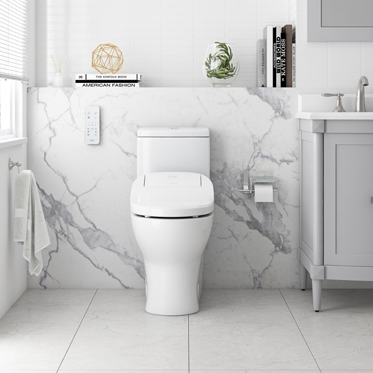 White Elongated Dual Flush High Efficiency Macerating Toilet
