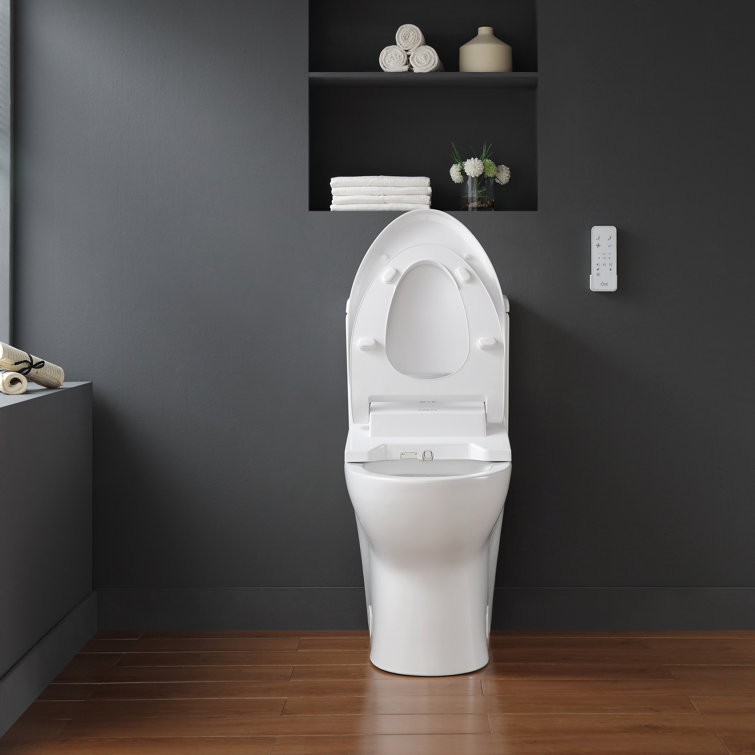 White Elongated Dual Flush High Efficiency Macerating Toilet