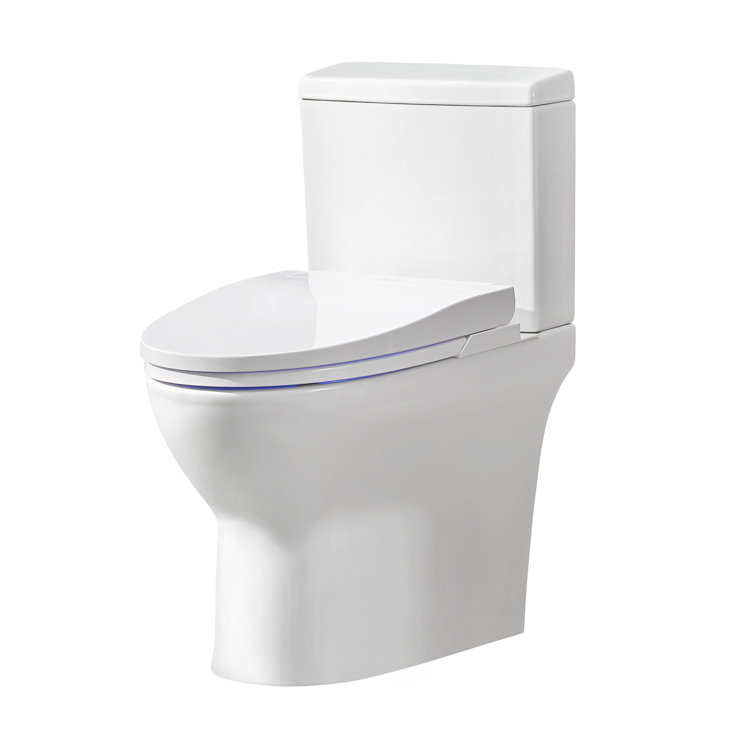 Wilma White High Efficiency Elongated Two Piece Bidet Toilet