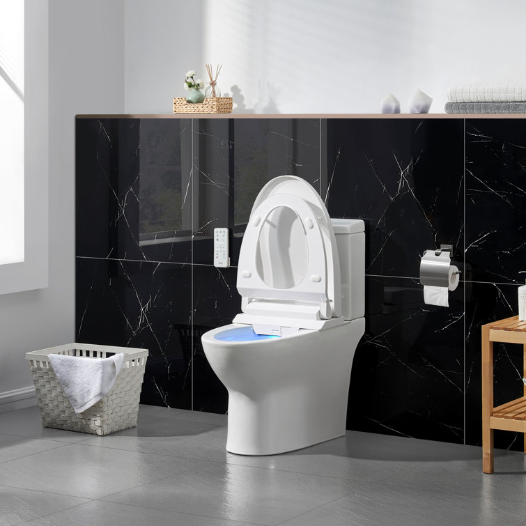 Wilma White High Efficiency Elongated Two Piece Bidet Toilet