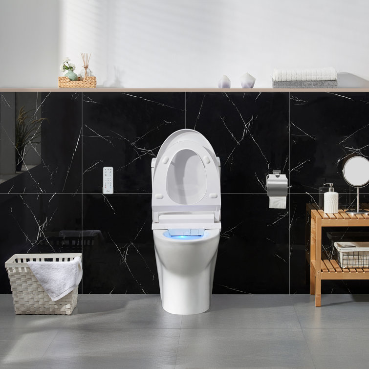 Wilma White High Efficiency Elongated Two Piece Bidet Toilet